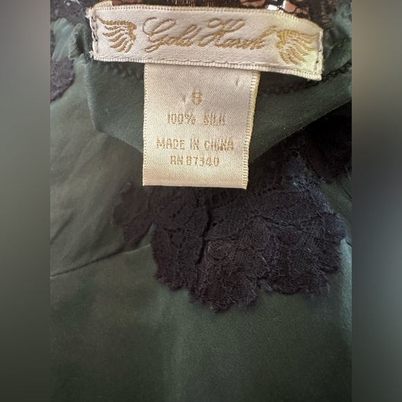 Goldhawk Green Silk Camisole Tank Top Size small - Picture 2 of 3